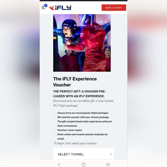 iFLY Indoor Skydiving Gift 2 Vouchers for 4 flights each 8 flights in all - Picture 3 of 5